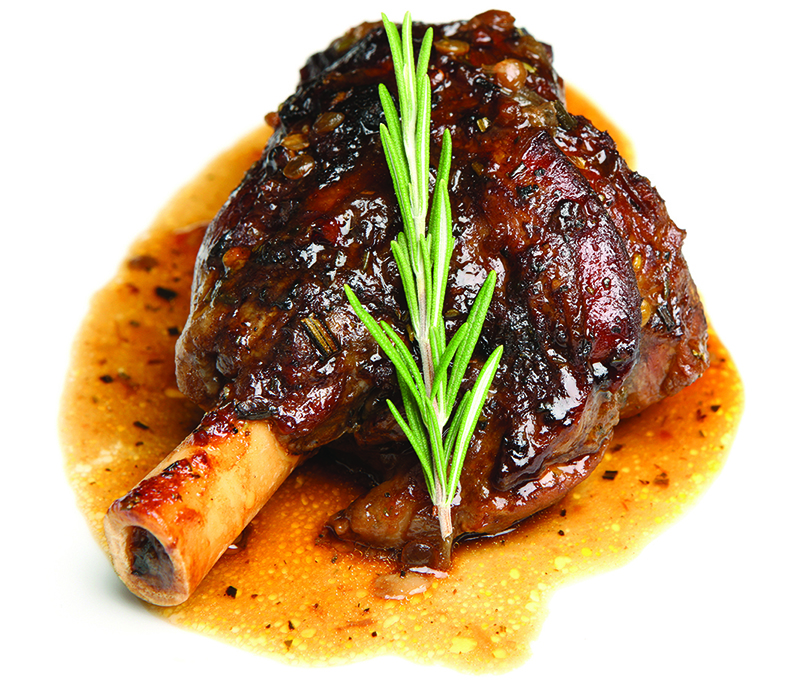 Lamb shank braised