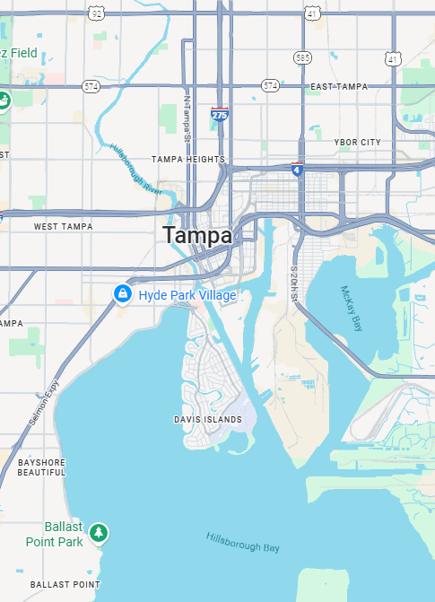 tampa map 1 Legoland rollar coaster